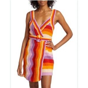 FARM Rio Multicolor Striped Mini Dress